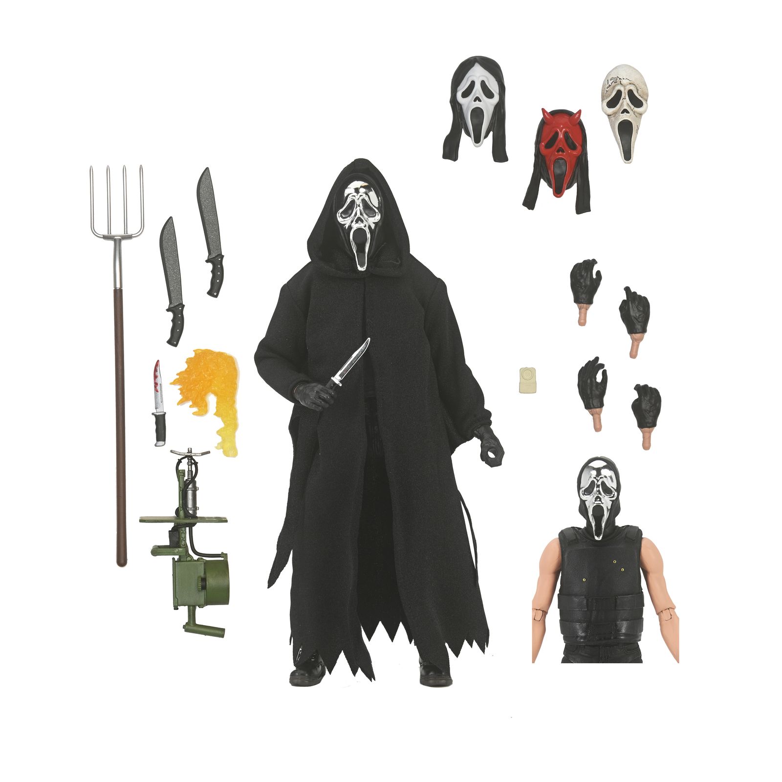 ULTIMATE GHOST FACE INFERNO SCALE ACTION FIGURA 18 CM SCREAM - Imagen 2