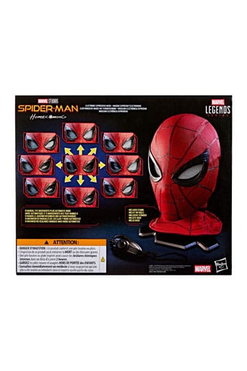 SPIDER-MAN ELECTRONIC EXPRESSIVE MASK RÉPLICA 26 CM SPIDER-MAN: HOMECOMING MARVEL LEGENDS SERIES - Imagen 2
