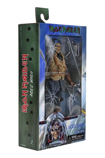 EDDIE ACES HIGH CON ROPA ESTILO RETRO FIGURA 20 CM IRON MAIDEN - Imagen 3