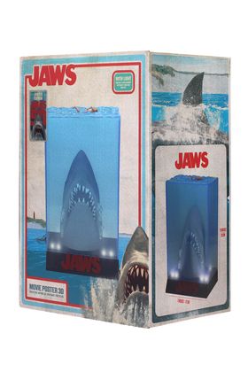 FIGURA CON LUZ CARTEL POSTER 3D TIBURON EXCLUSIVA 50 ANIVERSARIO